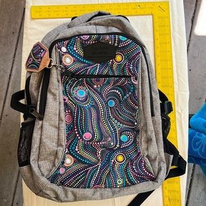 Top Notch By Design backpack grey bubble swirling design